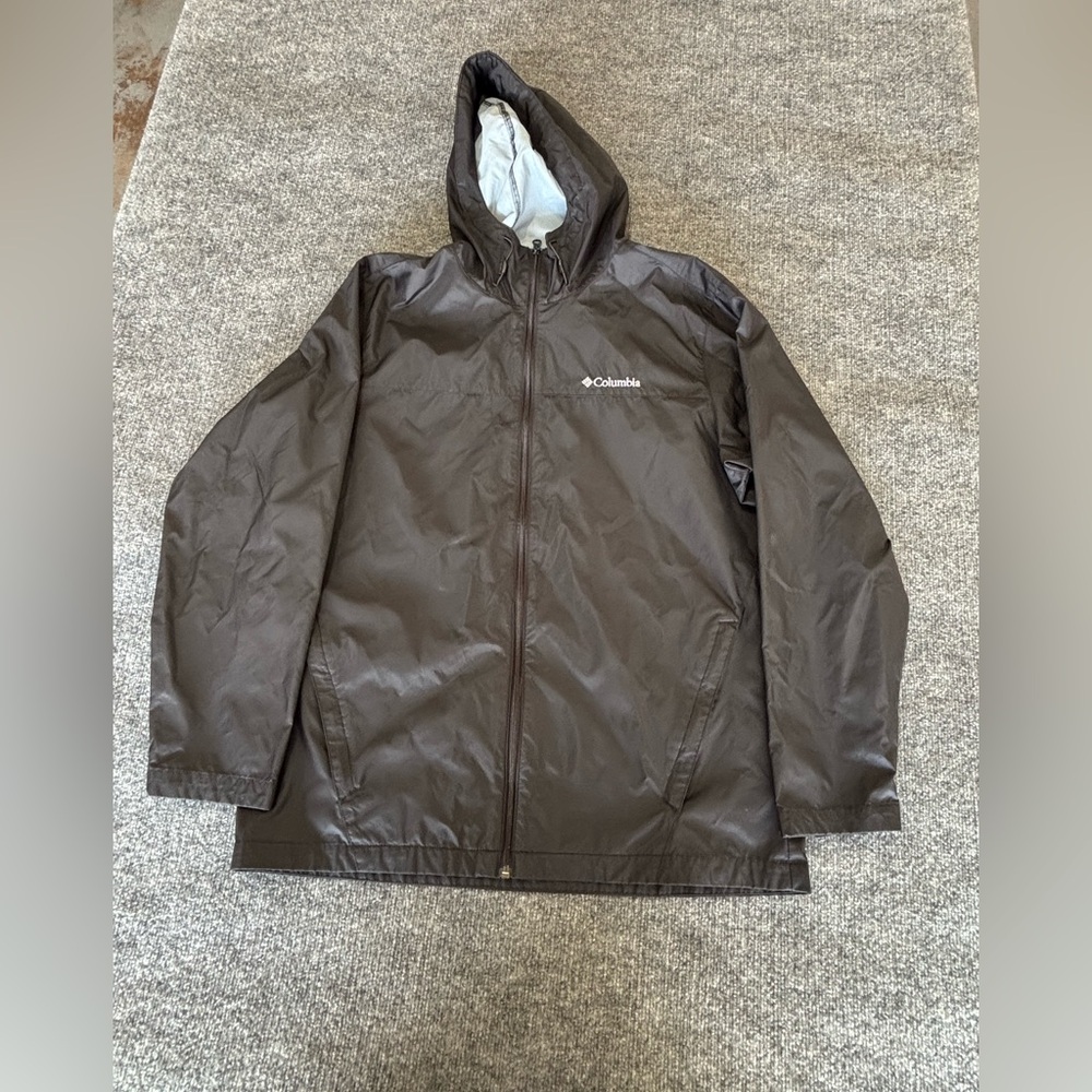 Columbia Rain Jacket Hooded Raincoat Men’s size Large